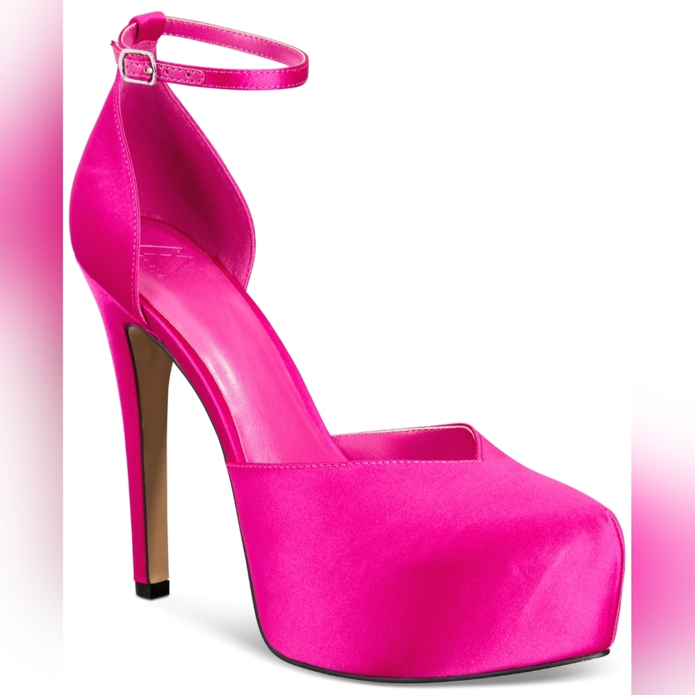 NWT Aaj by Aminah Women's Satiya Platform Dress Sandals In‎ Fuschia Size 8.5
